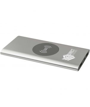 Batterie externe sans fil USB-C 8 000 mAh en aluminium recyclé personnalisée Juice Chargeurs et Batteries publicitaire