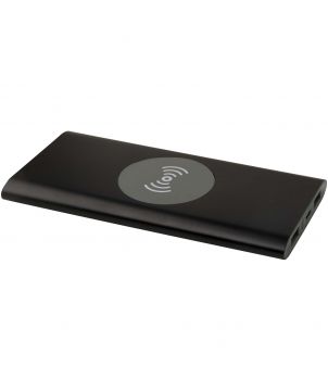 Batterie externe sans fil USB-C 8 000 mAh en aluminium recyclé personnalisée Juice Chargeurs et Batteries publicitaire