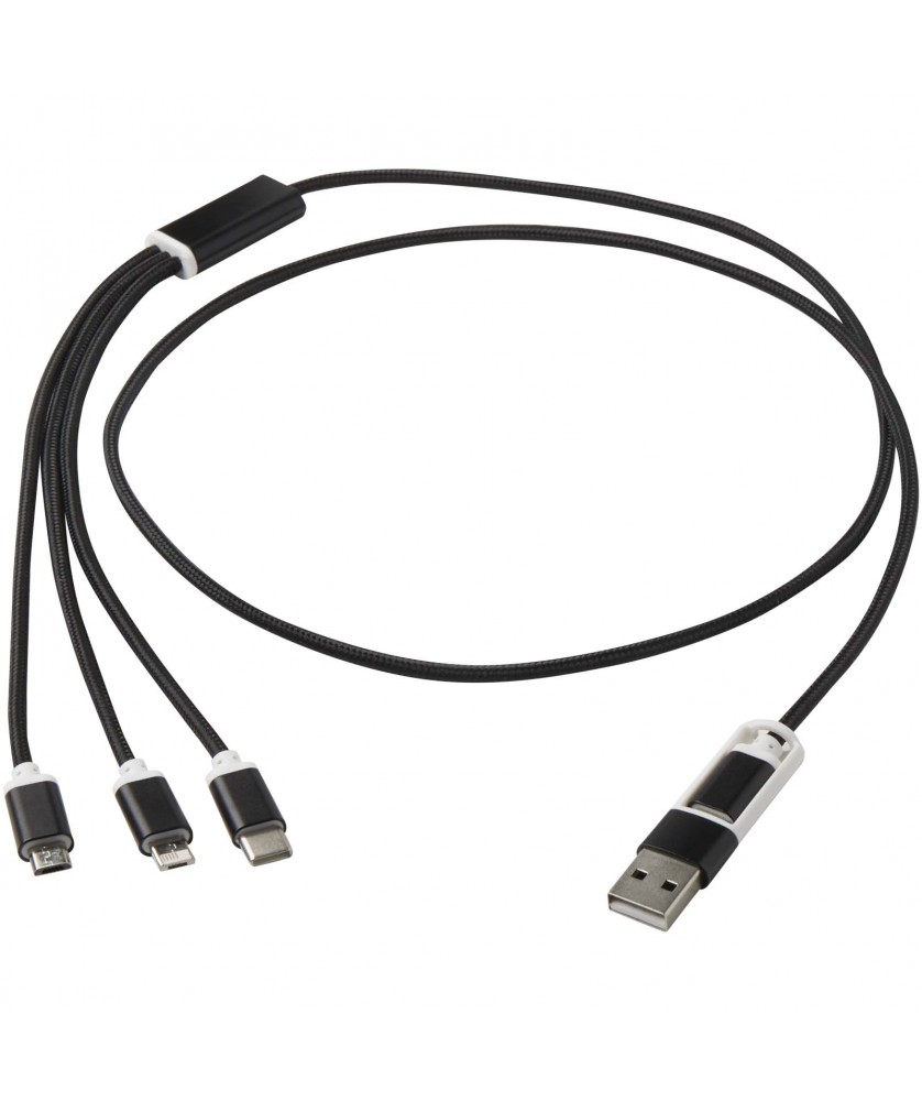 Accessoires de téléphonie - Câble de charge 5-1 Versatile en aluminium recyclé | PRINTECOM