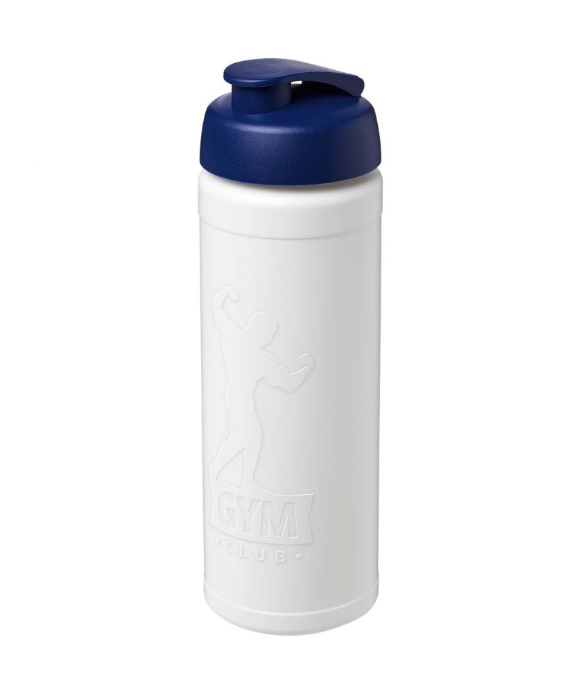 Bouteille de sport personnalisée recyclée 750 ml Baseline Rise rabattable Gourdes de sport publicitaire
