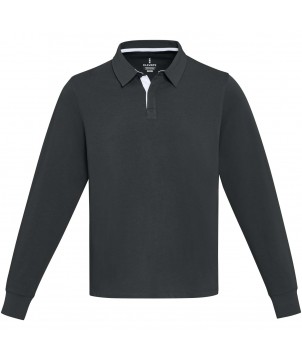 Textiles mode - Sweatshirt de rugbyen coton organique Clyde unisexe | PRINTECOM