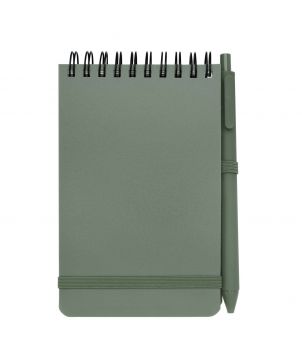 Carnet A6 en plastique océanique avec stylo personnalisé Thalaasa (encre noire)