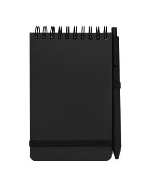 Carnet A6 en plastique océanique avec stylo personnalisé Thalaasa (encre noire)