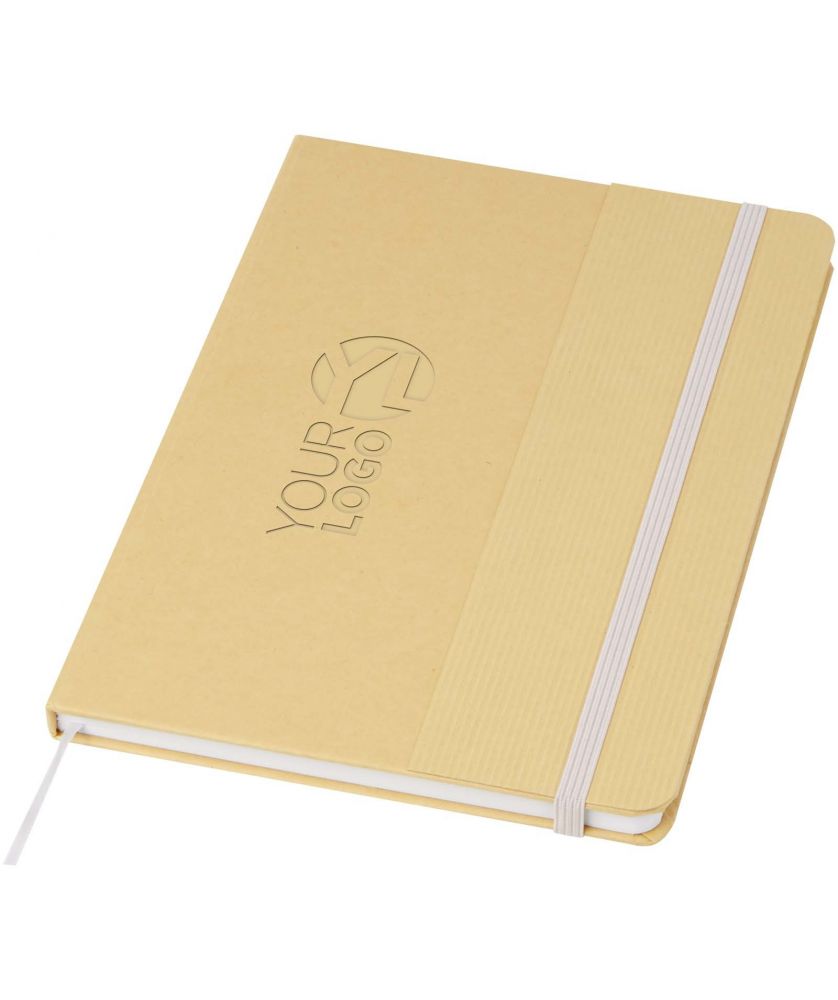 Carnet Nelida A5 en carton recyclé personnalisé Carnets publicitaire