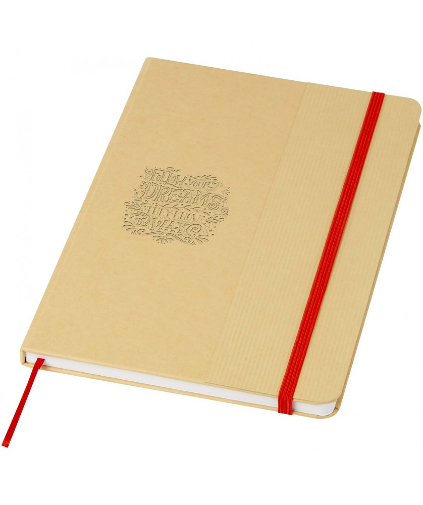 Carnets - Carnet à couverture rigide A5 Nelida en carton recyclé | PRINTECOM