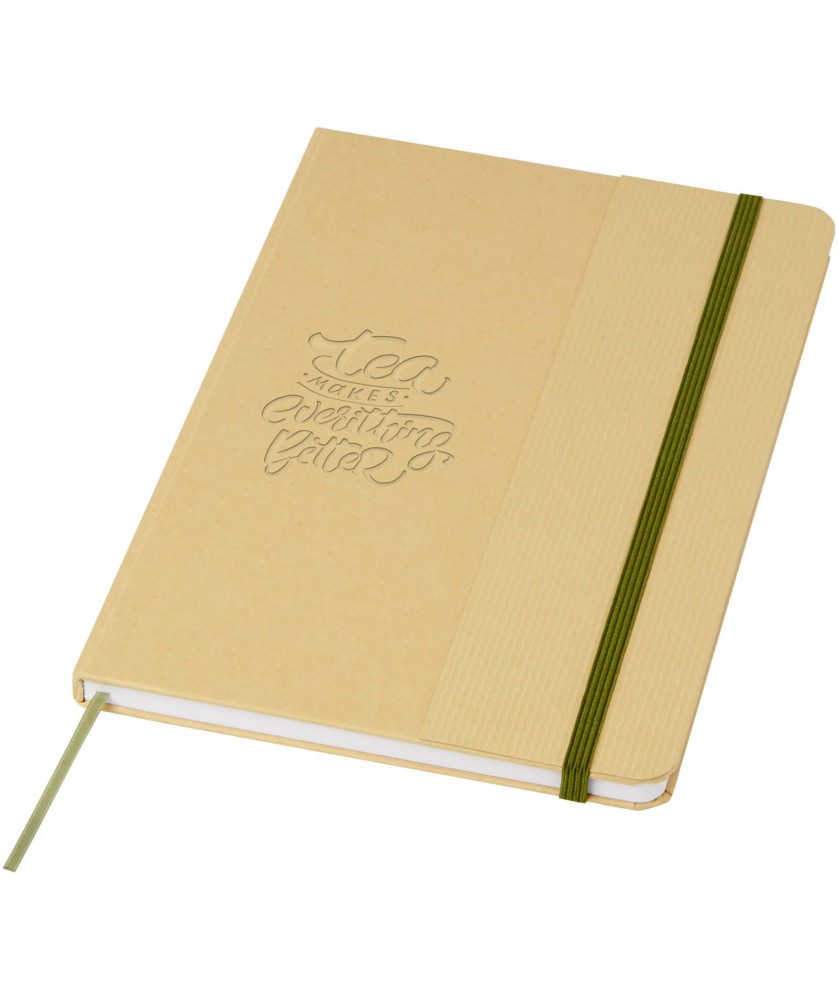 Carnets - Carnet à couverture rigide A5 Nelida en carton recyclé | PRINTECOM