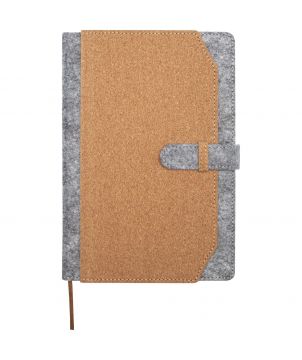 Carnet Viviana A5 en feutrine recyclée & liège personnalisé Carnets publicitaire