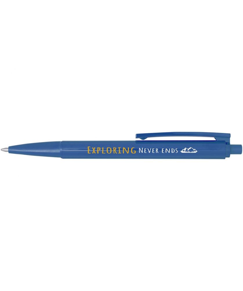 Stylo bille Elsa en plastique recyclé personnalisé (encre bleue)