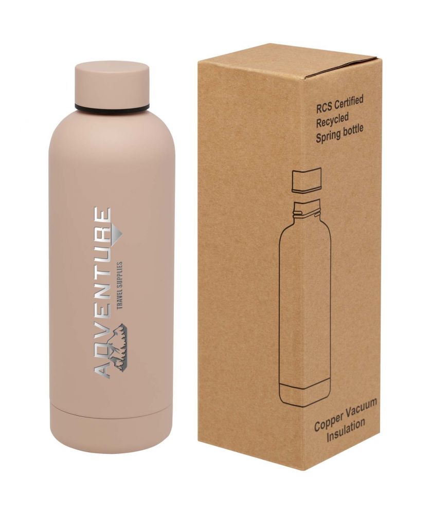 Bouteille isotherme personnalisée inox recyclé 500 ml Spring Bouteilles isothermes publicitaire