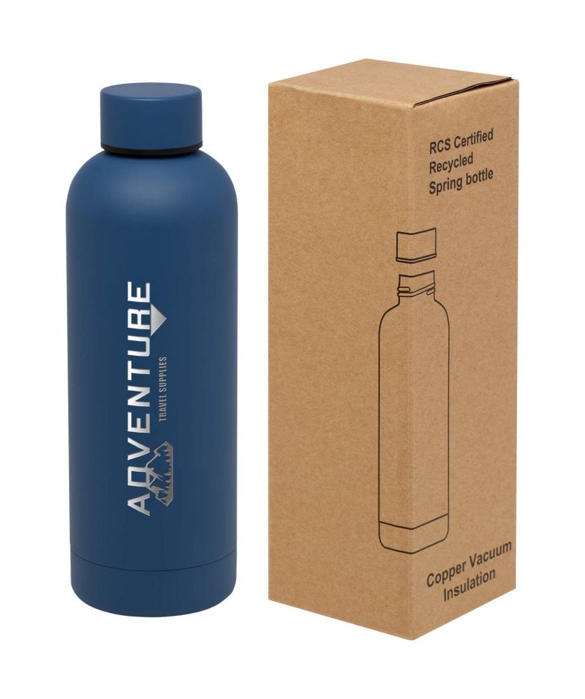 Bouteille isotherme personnalisée inox recyclé 500 ml Spring Bouteilles isothermes publicitaire