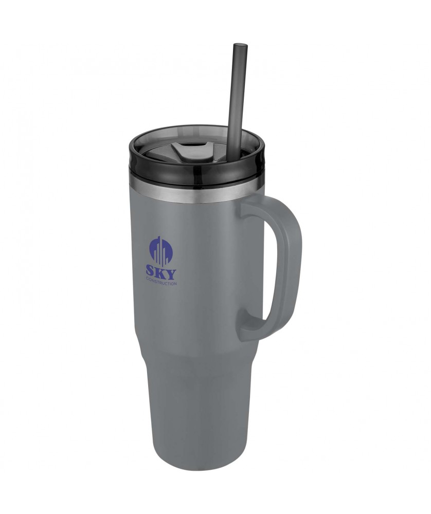 Mugs isothermes - Mug isotherme Melbourne 1200 ml certifié RCS avec paille | PRINTECOM