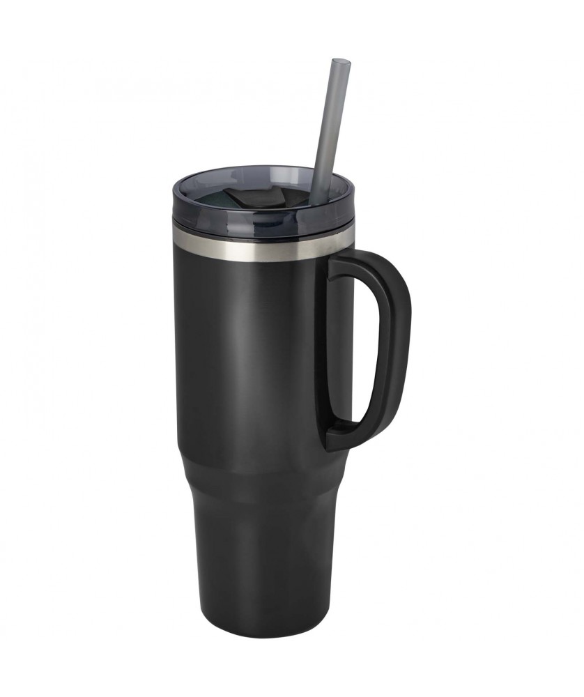 Mugs isothermes - Mug isotherme Melbourne 1200 ml certifié RCS avec paille | PRINTECOM