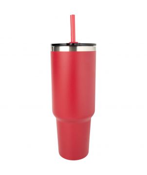 Mug isotherme personnalisé inox recyclé 1,2 L Sydney paille Mugs isothermes publicitaire