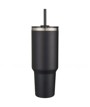 Mug isotherme personnalisé inox recyclé 1,2 L Sydney paille Mugs isothermes publicitaire
