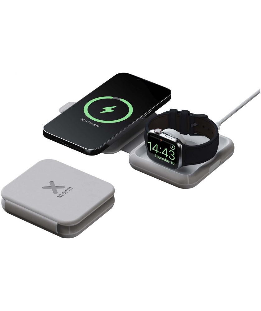 Chargeur sans fil pliable personnalisé 15 W Xtorm Accessoires de Voyage publicitaire