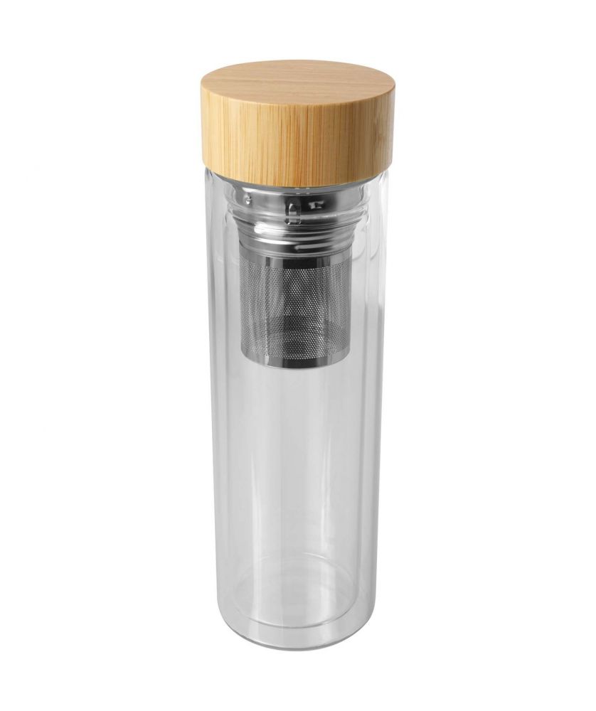 Bouteille à infusion personnalisée verre borosilicate 400 ml Bailey Bouteilles et gourdes publicitaire