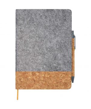 Carnet A5 en liège et feutrine recyclée personnalisé Veronica Carnets publicitaire