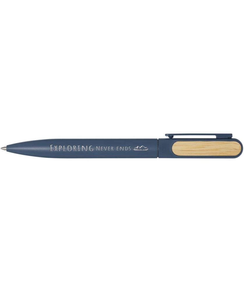 Stylo bille Blanca en aluminium recyclé personnalisé (encre bleue) Stylos publicitaire