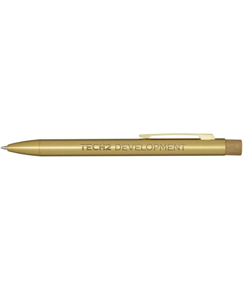 Stylo bille Beatriz en laiton recyclé personnalisé (encre noire) Stylos publicitaire