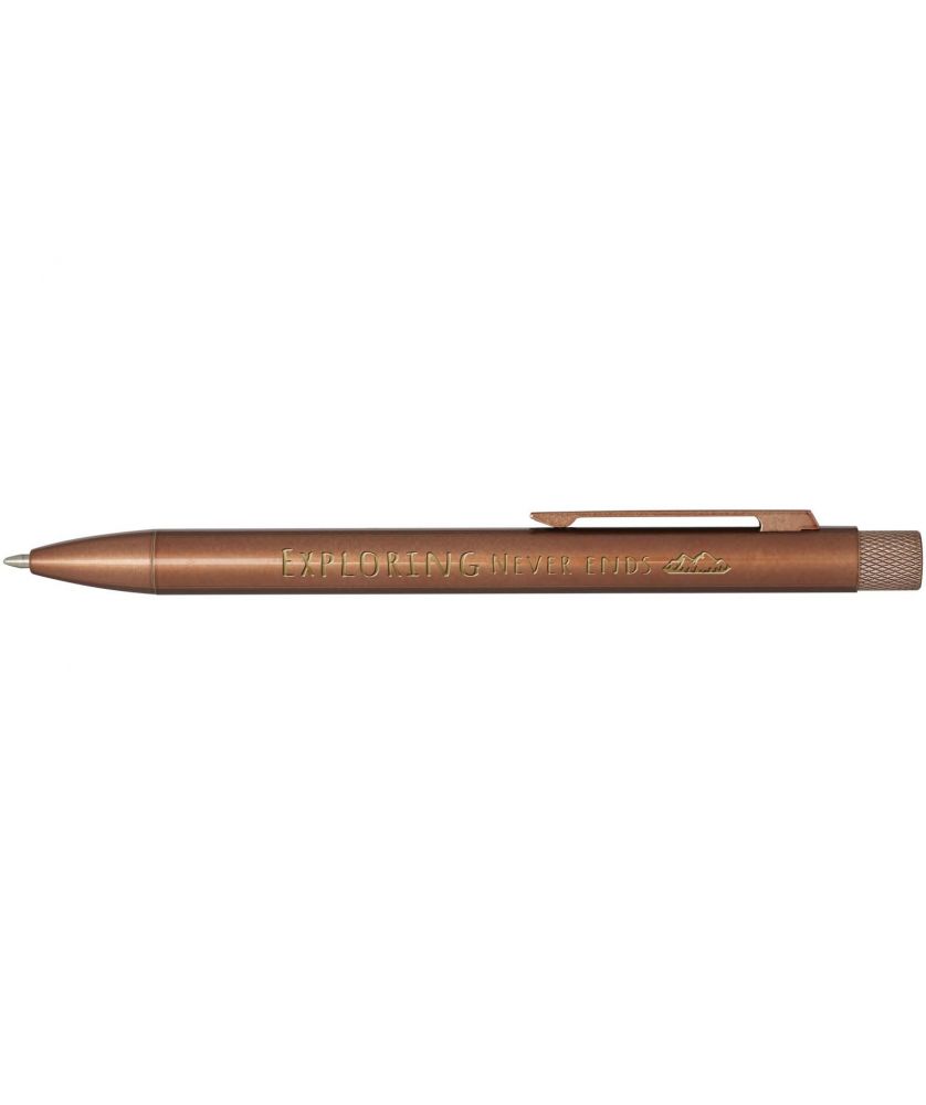 Stylo bille Beatriz en laiton recyclé personnalisé (encre noire) Stylos publicitaire