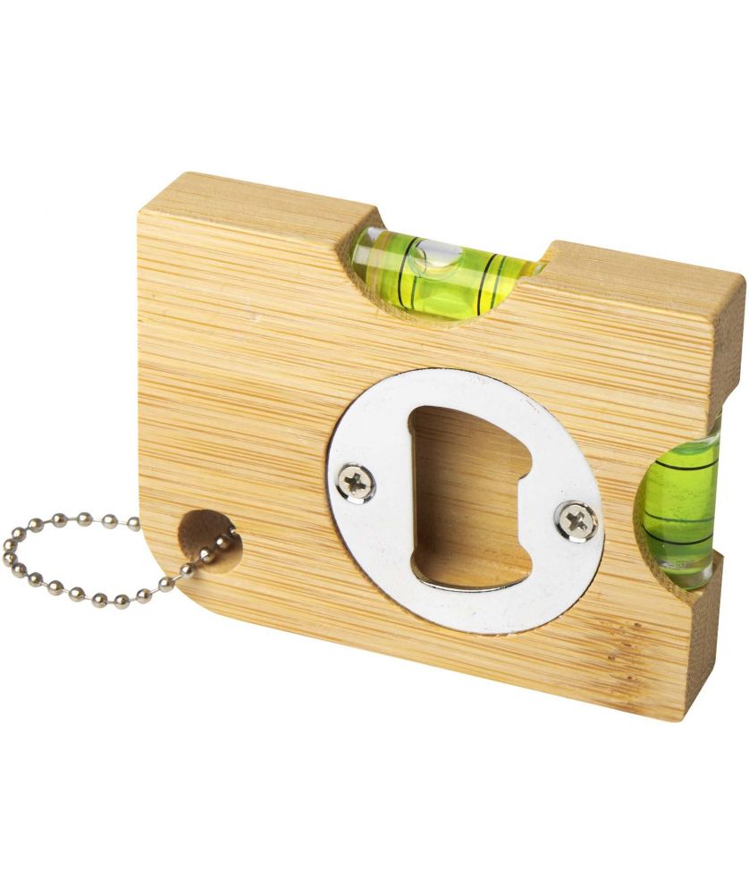 Décapsuleur niveau à bulle en bambou personnalisé Levo Accessoires pour Vin et Spiritueux publicitaire