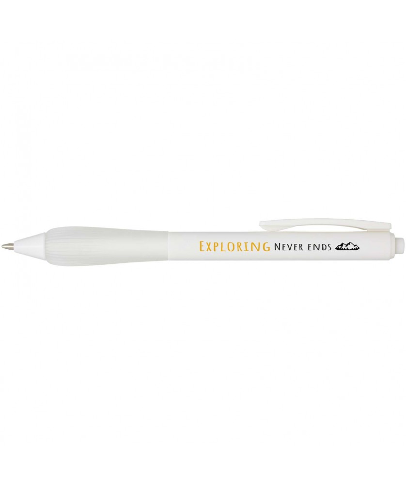 Stylo bille en plastique recyclé personnalisé Lorena (encre noire) Stylos publicitaire