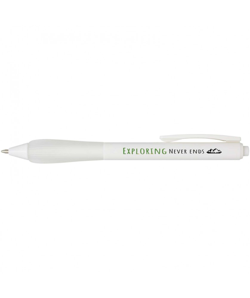 Stylo bille en plastique recyclé personnalisé Lorena (encre bleue) Stylos publicitaire