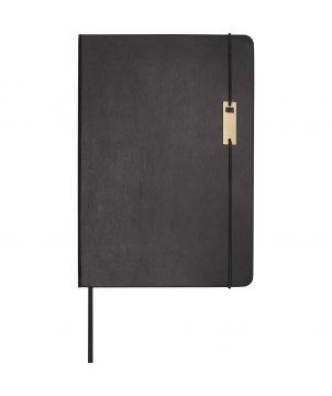 Ensemble carnet A5, stylo bille et roller en laiton recyclé personnalisé Legato Carnets publicitaire