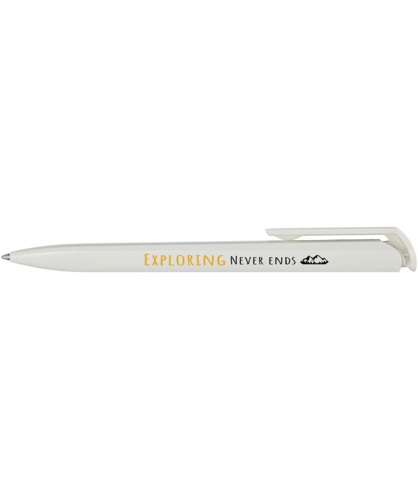 Stylo bille Lucia en plastique recyclé personnalisé (encre bleue)