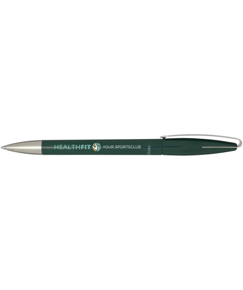 Stylo bille Ana en plastique recyclé personnalisé (encre bleue) Stylos publicitaire