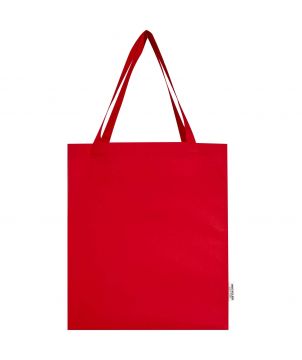 Tote bag coton recyclé GRS à soufflet personnalisé 140 g 12 L Madras Sacs Shopping et Tote Bags publicitaire