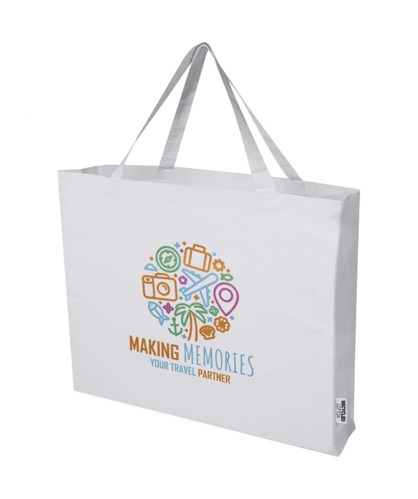 Grand tote bag coton recyclé GRS personnalisé 220 g 40 L Odessa Sacs Shopping et Tote Bags publicitaire
