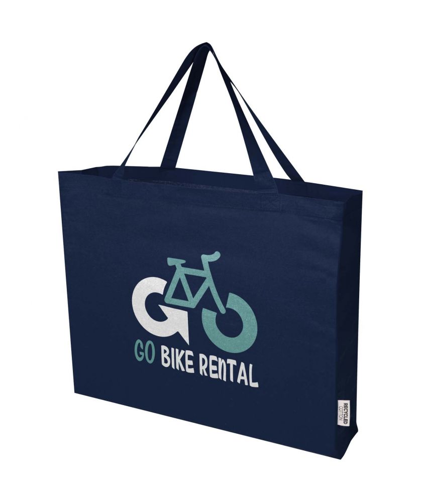 Grand tote bag coton recyclé GRS personnalisé 220 g 40 L Odessa Sacs Shopping et Tote Bags publicitaire