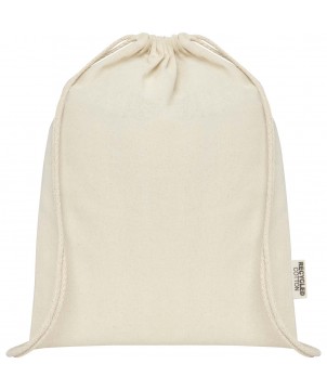 Sacs à dos - Sac avec cordon Oregon en coton recyclé 140 g/m² certifié GRS | PRINTECOM