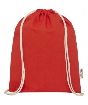 Sacs à dos - Sac avec cordon Oregon en coton recyclé 140 g/m² certifié GRS | PRINTECOM