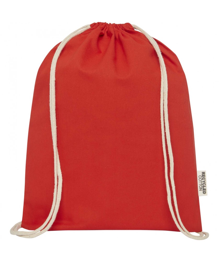 Sacs à dos - Sac avec cordon Oregon en coton recyclé 140 g/m² certifié GRS | PRINTECOM