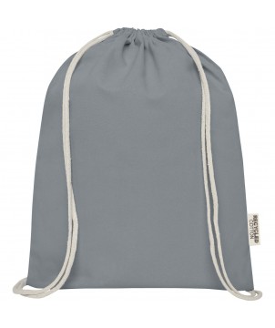 Sacs à dos - Sac avec cordon Oregon en coton recyclé 140 g/m² certifié GRS | PRINTECOM