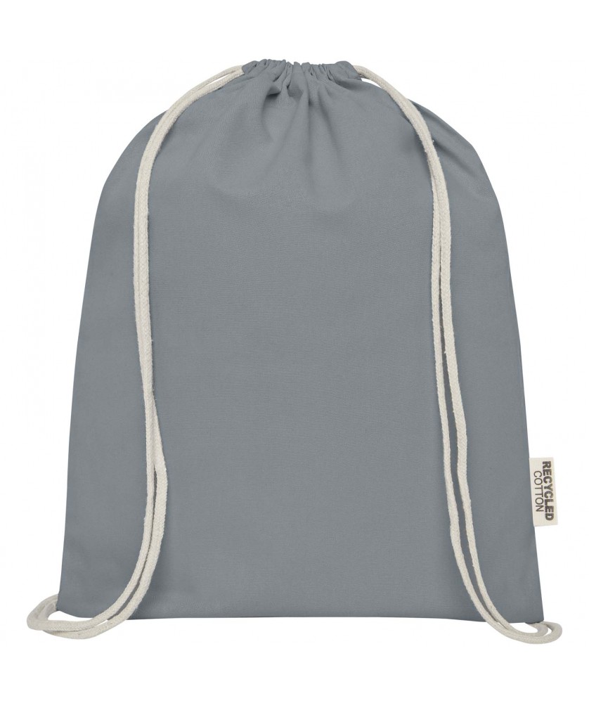 Sacs à dos - Sac avec cordon Oregon en coton recyclé 140 g/m² certifié GRS | PRINTECOM