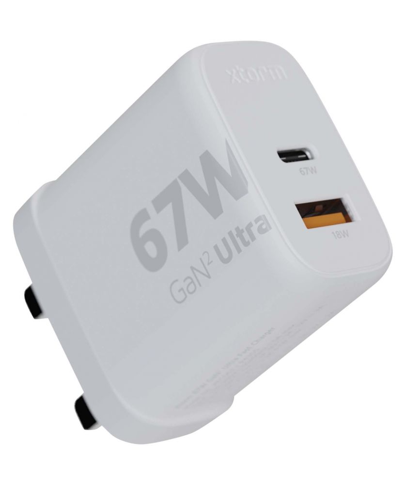 Chargeur mural GaN² 67 W prise britannique personnalisé Xtorm XEC067G Chargeurs et Batteries publicitaire