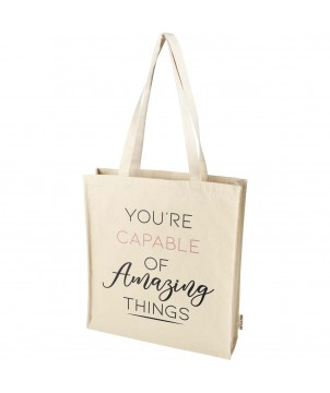 Sacs Shopping et Tote Bags - Sac shopping à soufflets Florida certifié GRS 270 g/m² 14L | PRINTECOM