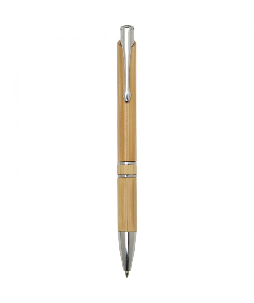 Stylos - Stylo bille Wicker en bambou (encre noire) | PRINTECOM
