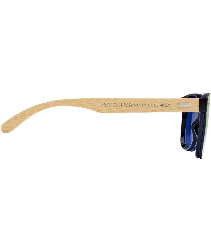 Lunettes de soleil personnalisées branches bambou Tan Lunettes de Soleil publicitaire