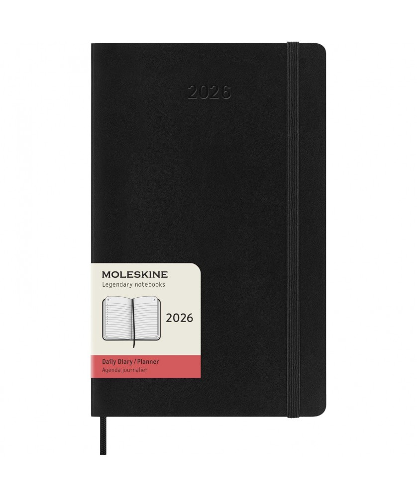 Carnets - Agenda L quotidien 12 mois Moleskine à couverture souple | PRINTECOM
