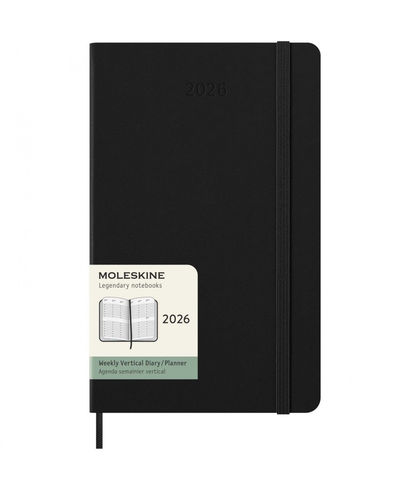 Carnets - Agenda L vertical 12 mois Moleskine à couverture rigide | PRINTECOM