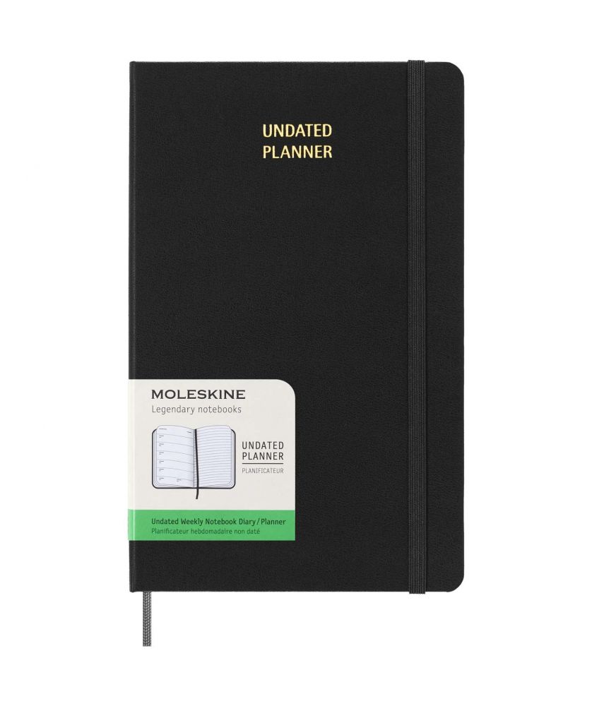 Agenda hebdomadaire L non daté à couverture rigide Moleskine Carnets publicitaire