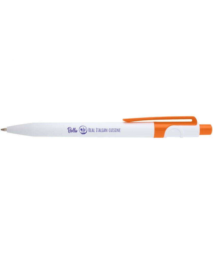 Stylo bille Unica en plastique recyclé personnalisé (encre noire) Stylos publicitaire