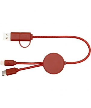 Câble 5 en 1 30 cm en plastique recyclé personnalisé Citala 27 W Accessoires de téléphonie publicitaire