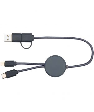 Câble 5 en 1 30 cm en plastique recyclé personnalisé Citala 27 W Accessoires de téléphonie publicitaire