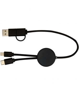 Câble 5 en 1 30 cm en plastique recyclé personnalisé Citala 27 W Accessoires de téléphonie publicitaire