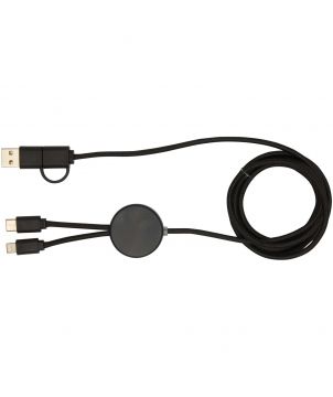 Câble 5 en 1 150 cm en plastique recyclé personnalisé Citala 27 W Accessoires de téléphonie publicitaire